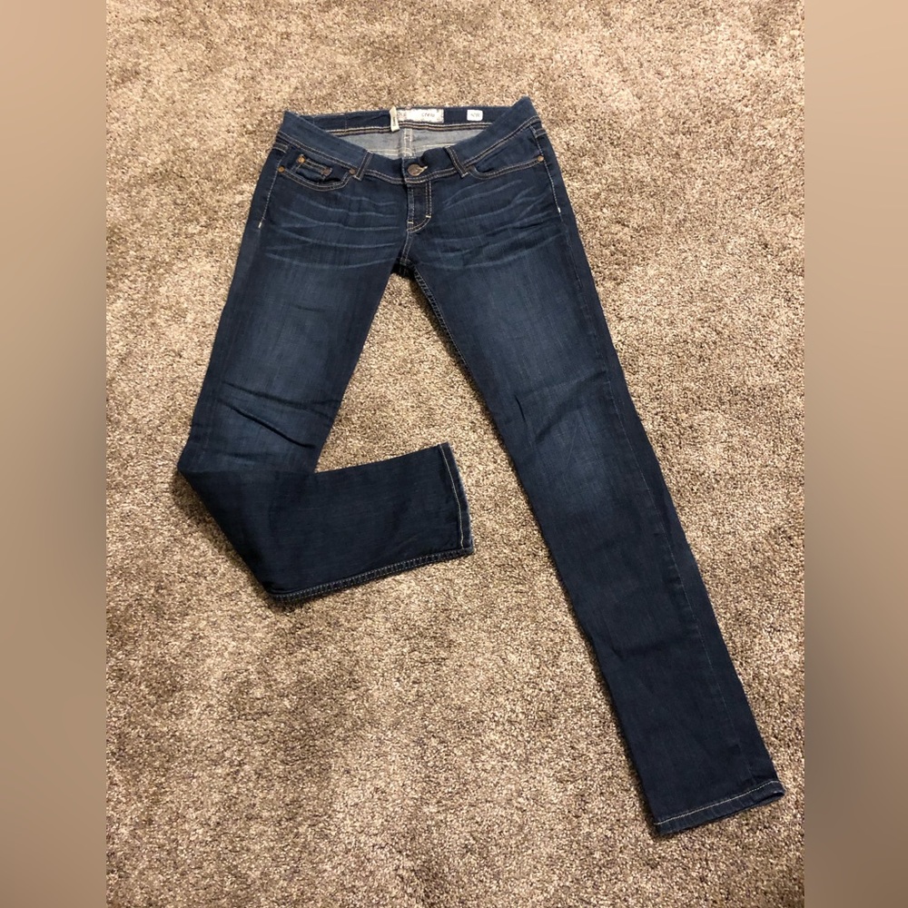 BKE Denim Stella Mid-Rise Ankle Skinny Jeans Women's Size 30R Dark Wash EUC NICE